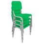 Imagem de Kit 4 cadeiras escolar infantil  lg flex empilhavel t3