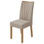 Imagem de Kit 4 Cadeiras Estofadas Apogeu Amêndoa Clean/Veludo Naturale Creme 75863 - Móveis Lopas