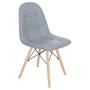 Imagem de Kit 4 cadeiras estofadas Charles Eames Eiffel Botonê com pés de madeira clara