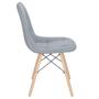 Imagem de Kit 4 cadeiras estofadas Charles Eames Eiffel Botonê com pés de madeira clara