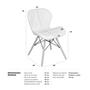 Imagem de Kit 4 cadeiras estofadas Charles Eames Eiffel Slim Wood confort