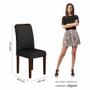 Imagem de Kit 4 Cadeiras Estofadas Lisboa Wood Imbuia/preto - Moveis Arapongas