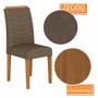 Imagem de Kit 4 Cadeiras Estofadas Mesa de Jantar Cozinha Lisboa Wood Cinamomo/capuc - Moveis Arapongas