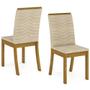 Imagem de Kit 4 Cadeiras Estofadas para Sala de Jantar Isa Nature/Linho - Henn