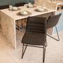 Imagem de Kit 4 Cadeiras Estofado Com Encosto Para Mesa De Jantar Cozinha Sala Bianca Berlim Preto Luxo
