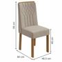 Imagem de Kit 4 Cadeiras Exclusive Amêndoa Clean/Veludo Naturale Creme 75870 - Móveis Lopas