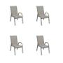 Imagem de Kit 4 Cadeiras Externas Maresias Grafite Alumínio