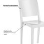 Imagem de Kit 4 Cadeiras Hydra Plus em Polipropileno - Kappesberg - Branco