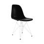 Imagem de Kit 4 Cadeiras Jantar Assento Preto Eiffel Eames Base Ferro Branco