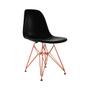 Imagem de Kit 4 Cadeiras Jantar Assento Preto Eiffel Eames Base Ferro Cobre