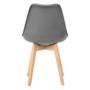 Imagem de Kit 4 Cadeiras Jantar Eames Wood Leda Design Estofada Cinza