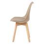 Imagem de Kit 4 Cadeiras Jantar Eames Wood Leda Design Estofada Fendi
