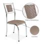 Imagem de Kit 4 Cadeiras para Cozinha Belize Cromado/Bege 7084 - Wj Design