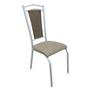 Imagem de Kit 4 Cadeiras para Cozinha Paris Branco Craquelado/Bege 2398 - Wj Design