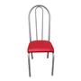 Imagem de Kit 4 Cadeiras para Cozinha Requinte Branco/Vermelho 10922 - Wj Design