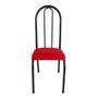 Imagem de Kit 4 Cadeiras para Cozinha Requinte Preto/Vermelho 381 - Wj Design