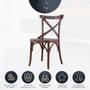 Imagem de Kit 4 Cadeiras para Mesa de Jantar Espanha 39 x 94 Cm Madeira Maciça Tauari Verniz Imbuia - RMI