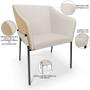 Imagem de Kit 4 Cadeiras Para Sala de Jantar Estar Living Olívia L02 Linho Cru material sintético Fendi - Lyam Decor