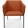 Imagem de Kit 4 Cadeiras Para Sala de Jantar Estar Living Olívia L02 Terracota material sintético Preto - Lyam Decor