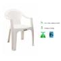 Imagem de Kit 4 Cadeiras Plasticas Com Braço Viviane Branca 156Kg - Duoplast