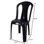 Imagem de Kit 4 Cadeiras Plasticas Preto 182 Kg - Duoplast