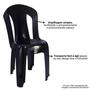 Imagem de Kit 4 Cadeiras Plasticas Preto 182 Kg - Duoplast
