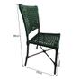 Imagem de Kit 4 Cadeiras Roma Corda Náutica Base em Alumínio Preto/verde Musgo