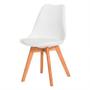 Imagem de Kit 4 Cadeiras Saarinen Branca + Mesa Redonda 70cm Branca
