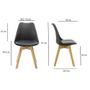 Imagem de Kit 4 Cadeiras Saarinen Wood Com Estofamento Várias Cores
