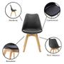 Imagem de Kit 4 Cadeiras Saarinen Wood Com Estofamento Várias Cores
