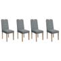 Imagem de Kit 4 Cadeiras Sala Jantar 2CAD150EA 4 Un Eucalipto/Linho Cinza A056 - Kappesberg