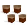 Imagem de Kit 4 Cadeiras Sala Jantar 4CAD800 4 Un Walnut /Suede Caramelo - Kappesberg