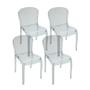 Imagem de Kit 4 Cadeiras Transparentes Sem Braços Anna Policarbonato Tramontina