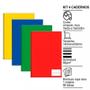 Imagem de KIT 4 Cadernos Brochura 1/4 Capa Dura Class 48 Folhas