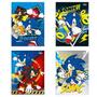 Imagem de Kit 4 Cadernos Sonic Brochura Capa Dura Tilibra Com Pauta