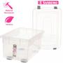 Imagem de Kit 4 Caixa Organizadora 4300ml Sanremo Top Stock Multiuso Tampa com Trava Plástico Resistente
