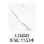 Imagem de Kit 4 Caixas de Porcelanato Polido Calacata Altíssimo Lux 120x120cm com 2,88m² Branco