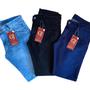 Imagem de Kit 4 Calça Jeans Masculina Slim Elastano