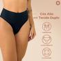 Imagem de Kit 4 Calcinha Feminina Fio Dental Duplo Cós Alto Modelador