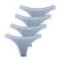 Imagem de Kit 4 Calcinhas Tanga Try Basics Algodão Cotton Básica Lisa Moda Lingerie