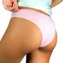 Imagem de Kit 4 Calcinhas Tanga Try Basics Algodão Cotton Básica Lisa Moda Lingerie