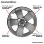 Imagem de Kit 4 Calota Fiat Toro 17 A 20 Aro 16 Grafite Emblema 301Cp