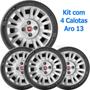 Imagem de Kit 4 Calota FIAT UNO PALIO SIENA Aro 13 com Emblema 054cb