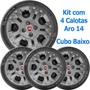 Imagem de Kit 4 Calota Palio Adventure Strada Grafite Cubo Baixo 088Cb