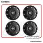 Imagem de Kit 4 Calota Vw Gol Parati G3 G4 Aro 13 Preto Com Emblema