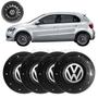 Imagem de Kit 4 Calotas Centro Roda Ferro Aro 14 Vw Gol G5 G6 G7 Preto