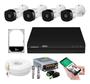 Imagem de Kit 4 Camera de Seguranca Intelbras Bullet 1120b Externa Dvr 4 canais multi hd 1tb