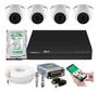 Imagem de Kit 4 Camera de Seguranca Intelbras Dome vhl 1120d Dvr 4 canais multi hd