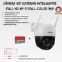 Imagem de kit 4 Camera de Segurança Wifi Im7 Full Color 360 Speed Dome Intelbras 4 cartoes 128GB