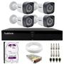 Imagem de Kit 4 Câmeras Bullet Tudo Forte TF 2020 B Full HD 1080p com Visão Noturna 20M Proteção IP66 + DVR Tudo Forte TFHDX 3304 4 Canais + HD 1TB Purple